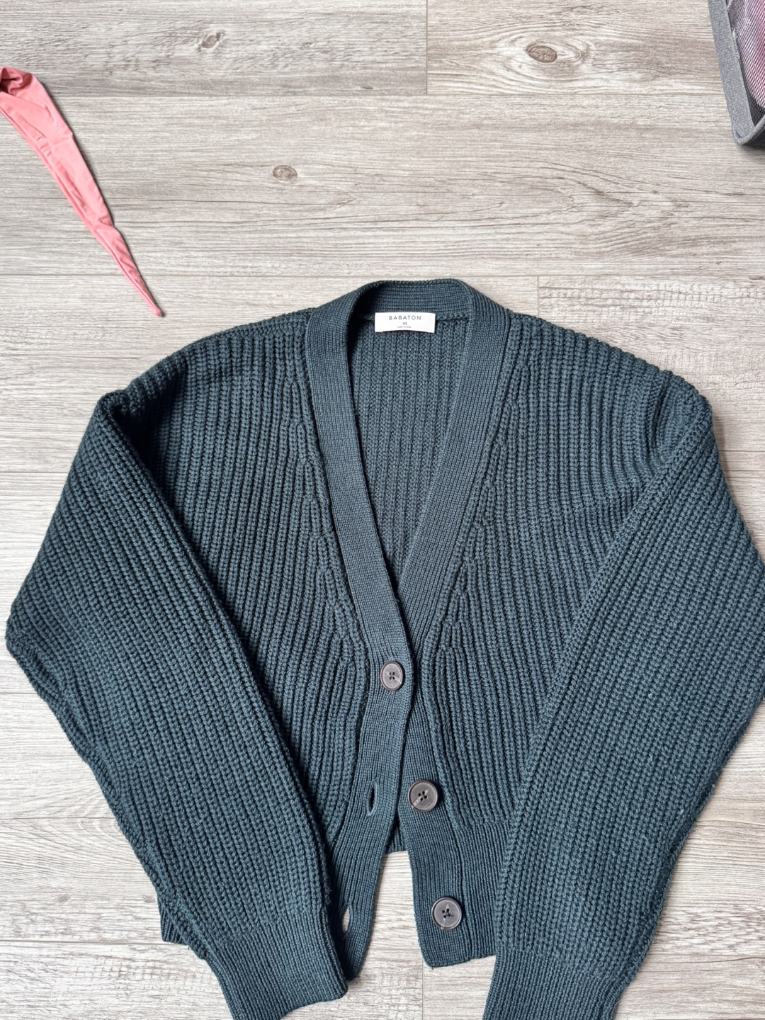 Babaton XS Cropped Cardigan - Dark Green
