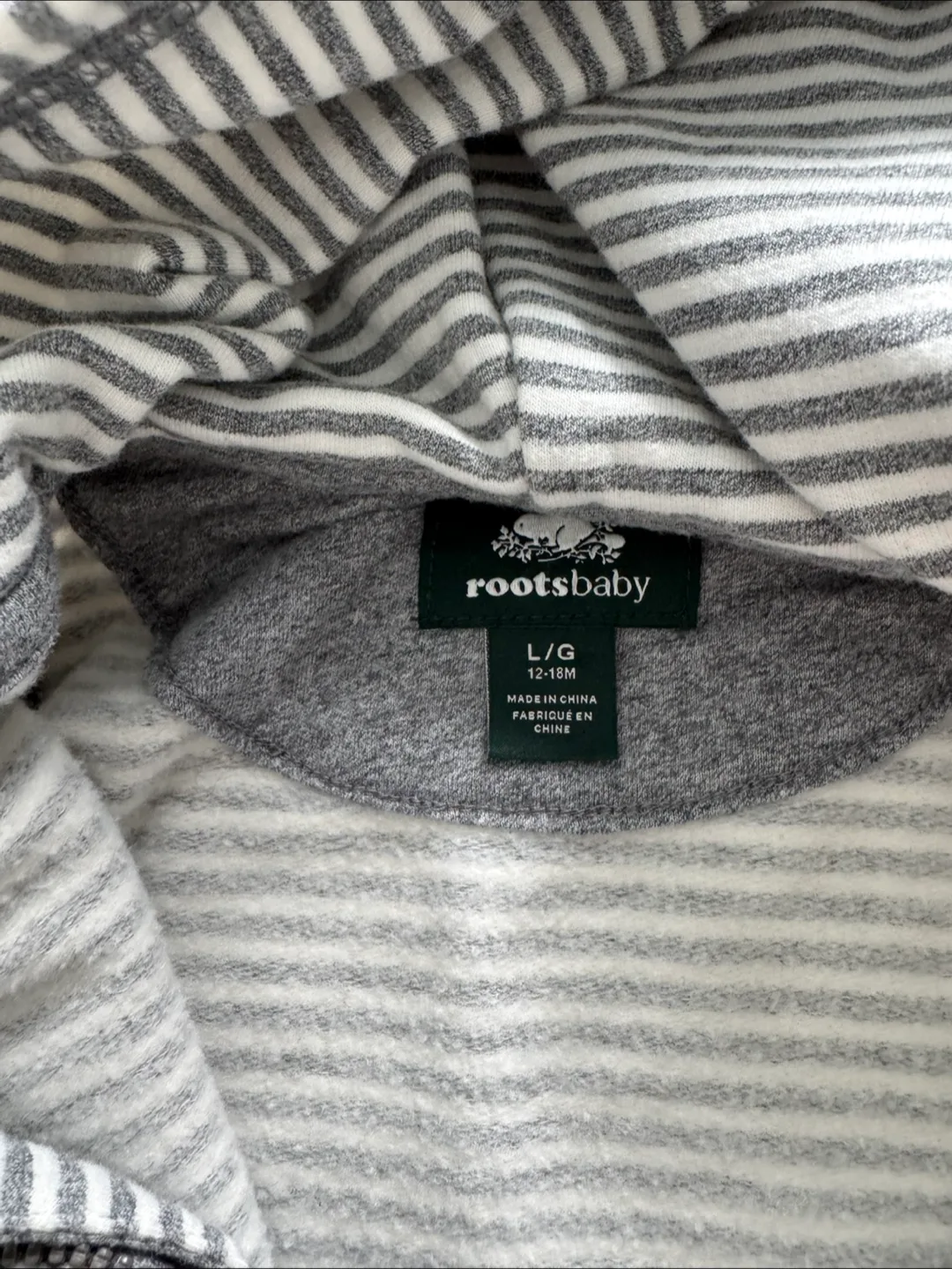 Roots Baby Zip-Up Striped Hoodie Jumpsuit image indicator(3)