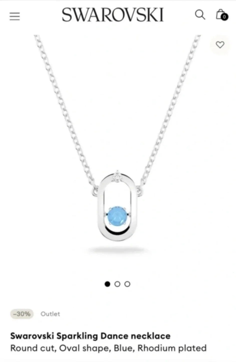 Swarovski Sparkling Dance Necklace - Blue image indicator(4)