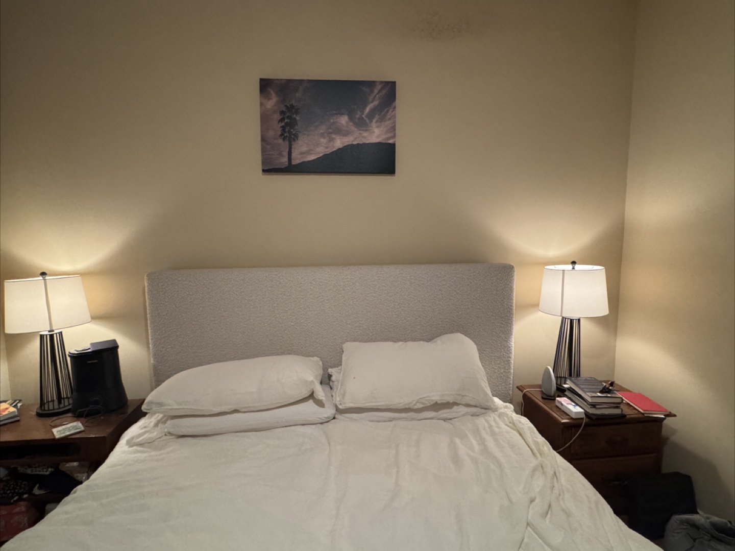 FREE - Two Lamps (black base, white shades)