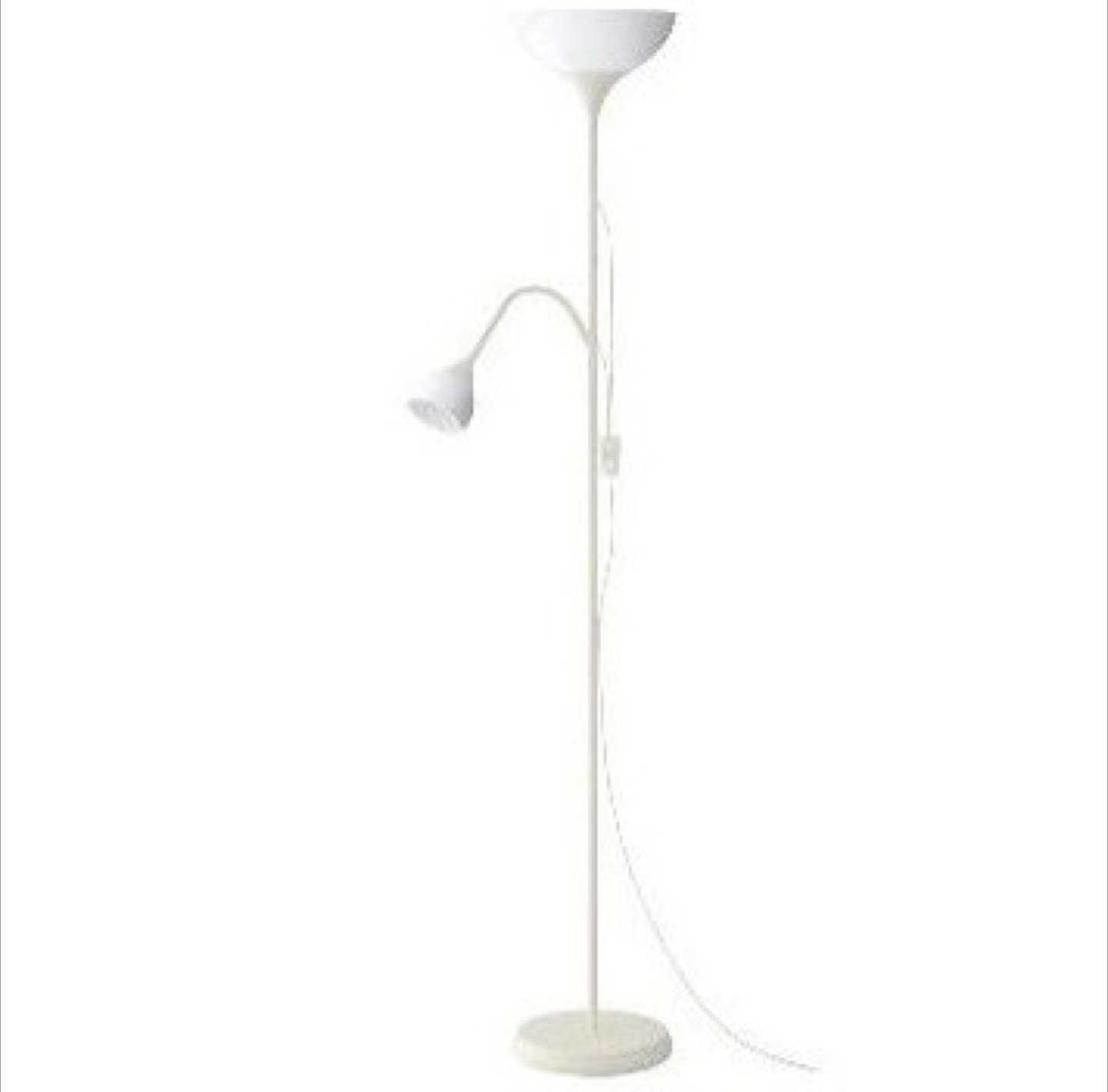 IKEA Floor Lamp with Reading Light - White
