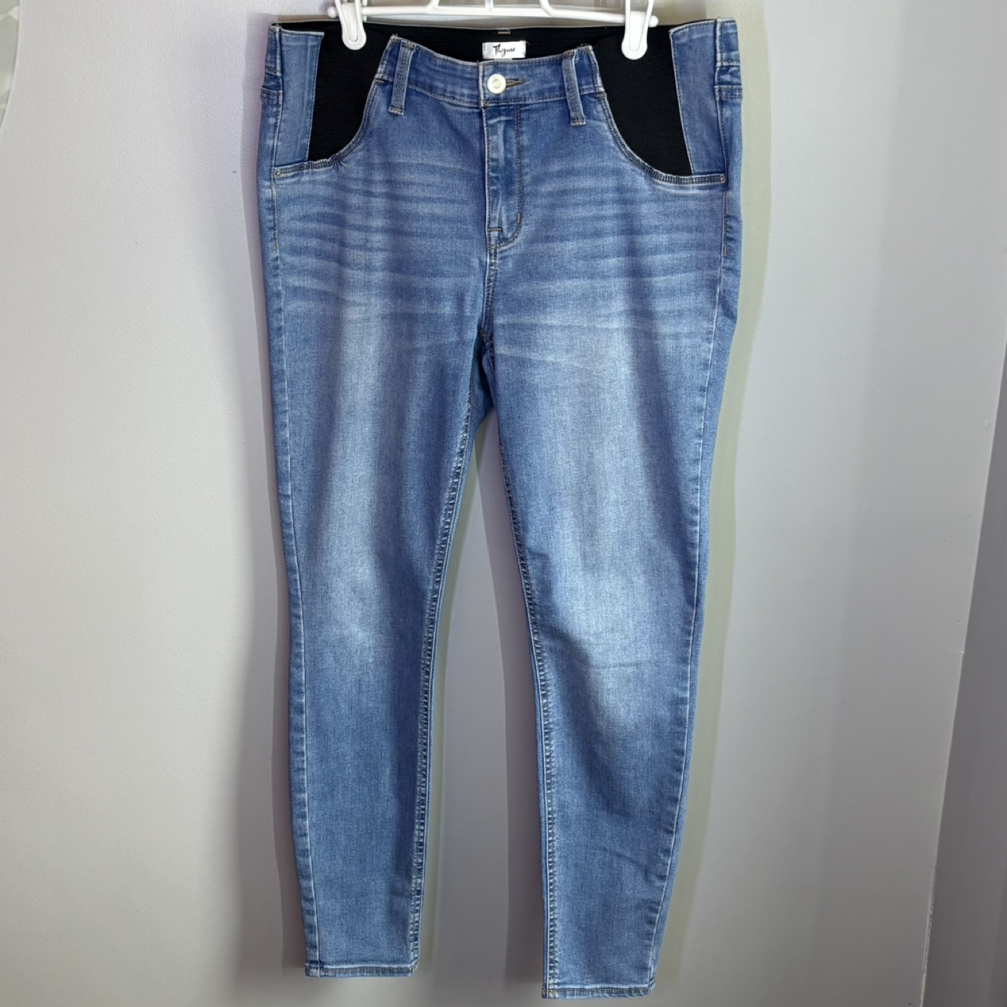 Thyme Maternity Low Rise Below the Bump Skinny Jeans