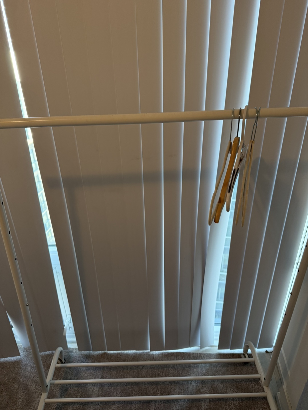 IKEA White Clothing Rack - photo 2