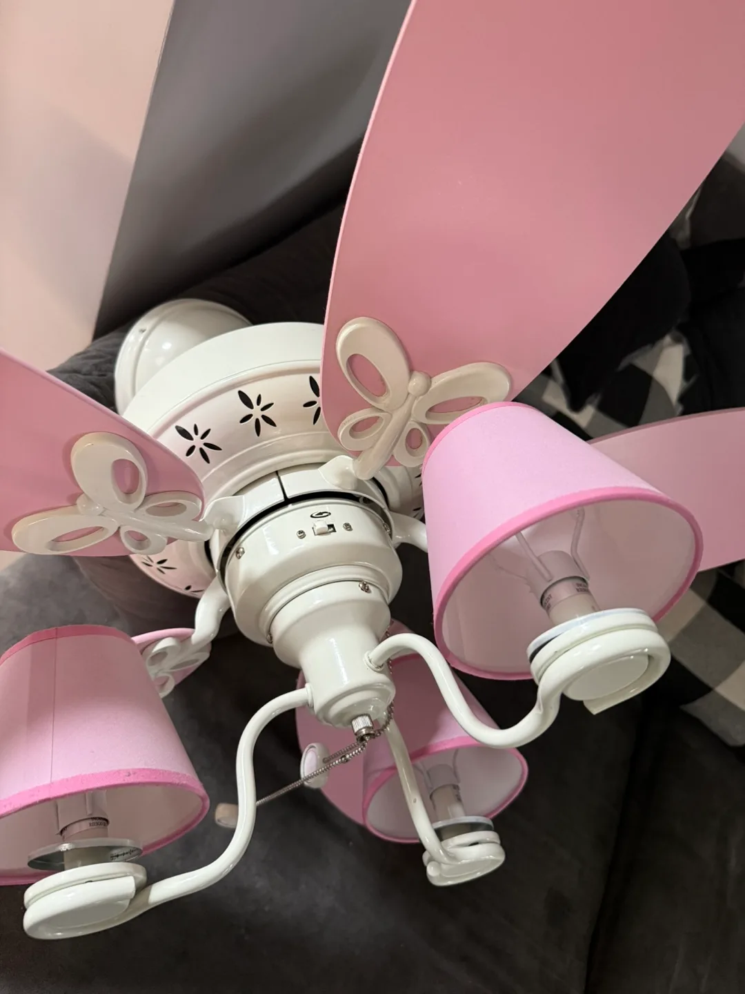 Pink Ceiling Fan with Lights thumbnail