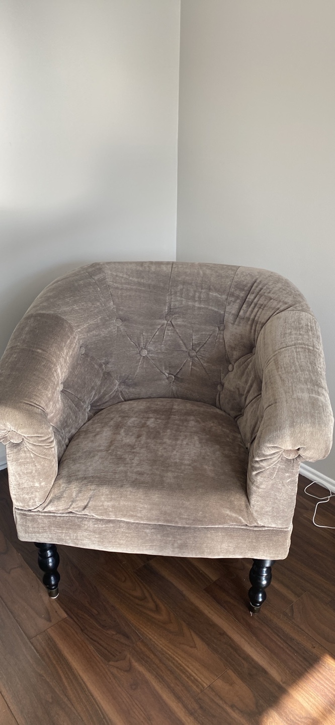 Elegant Tufted Armchair very clean
