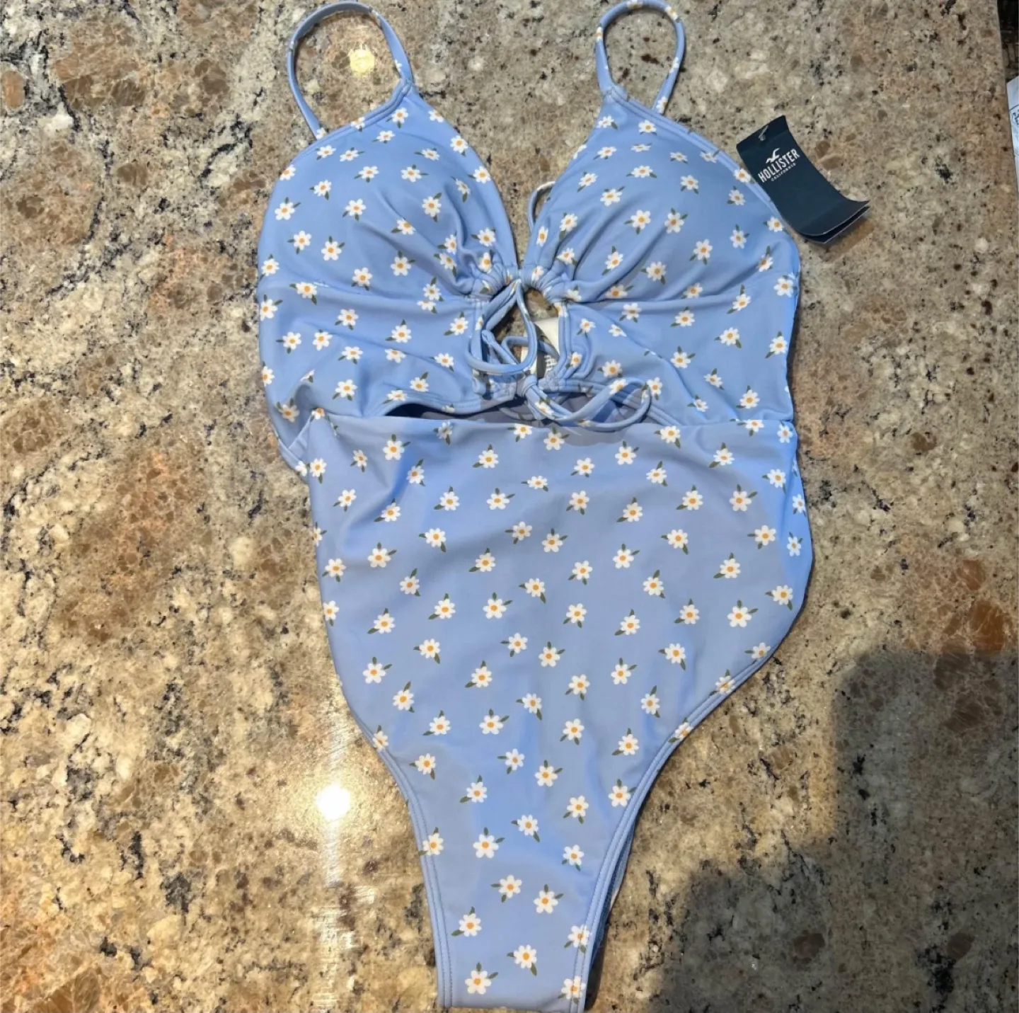 Hollister Floral One-Piece Swimsuit - Size Small thumbnail