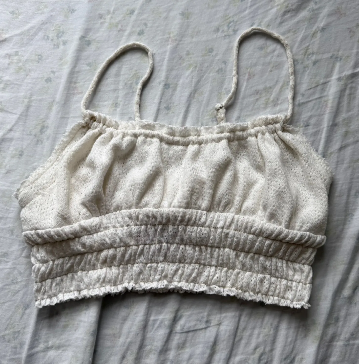 Urban Outfitters Out From Under Cream Crop Top thumbnail