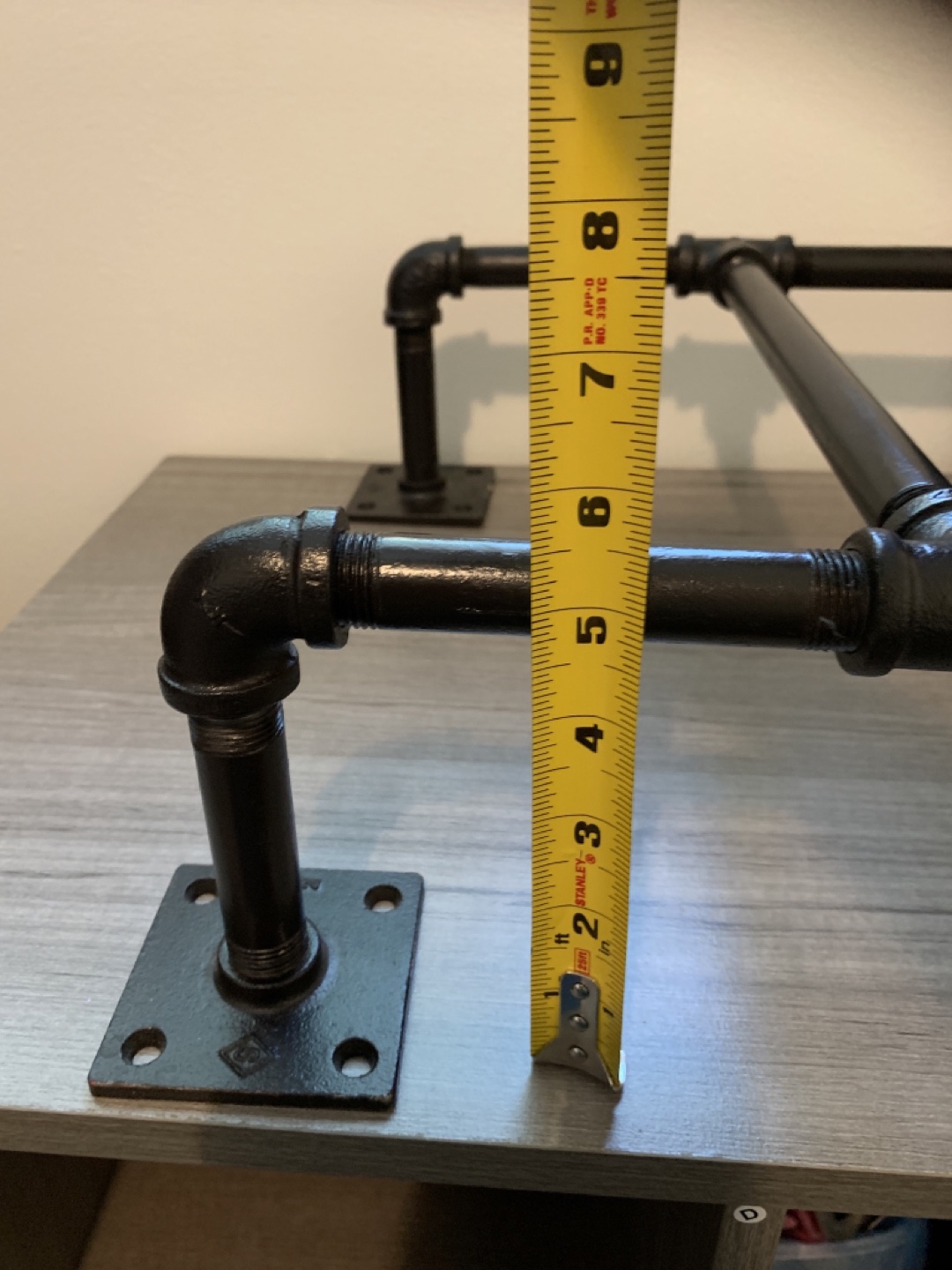 Black Industrial Pipe Towel Rack - photo 3