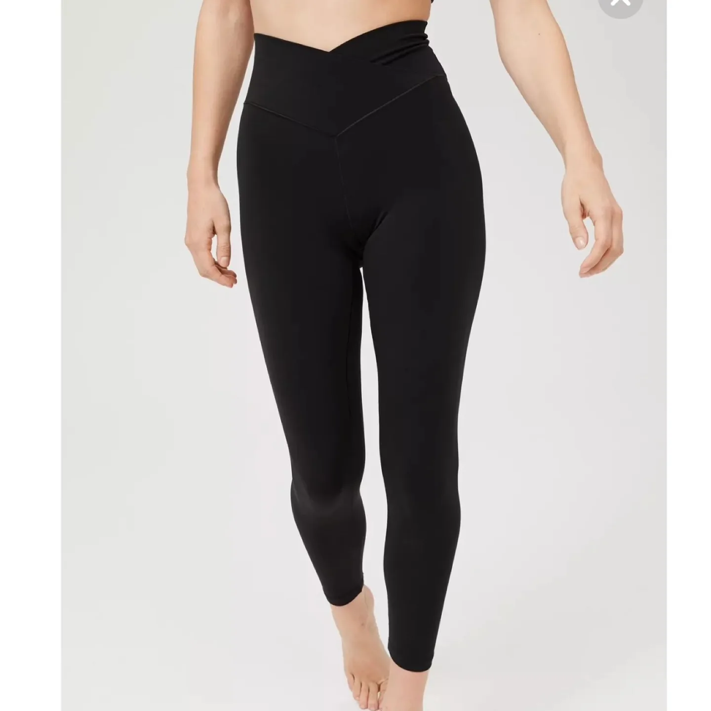 Aerie Black Offline Real Me 7/8 Legging High Rise Long Inseam thumbnail