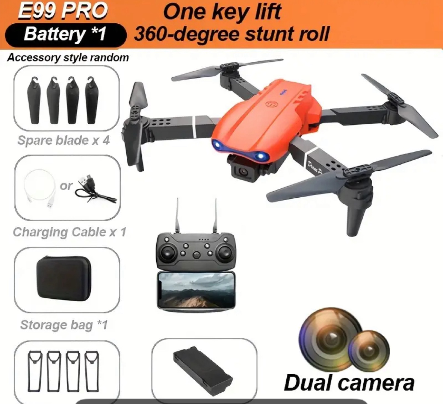 E99 Pro Drone with Dual Camera - New Upgrade - photo 3