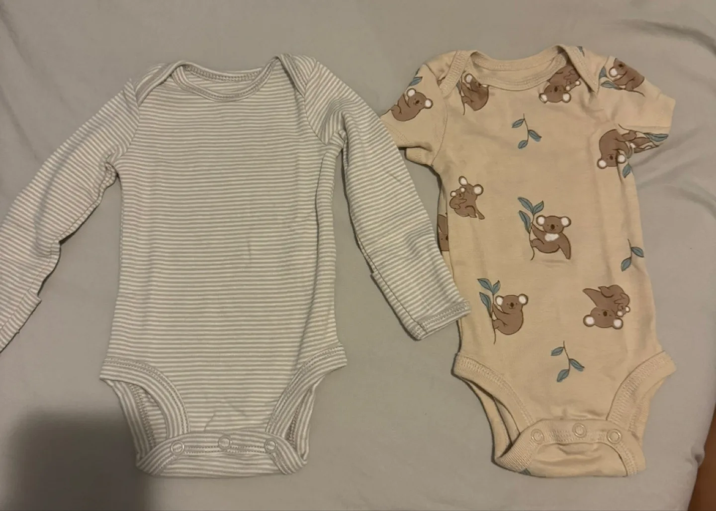 2 Baby Bodysuits - Neutral Colors (newborn) thumbnail
