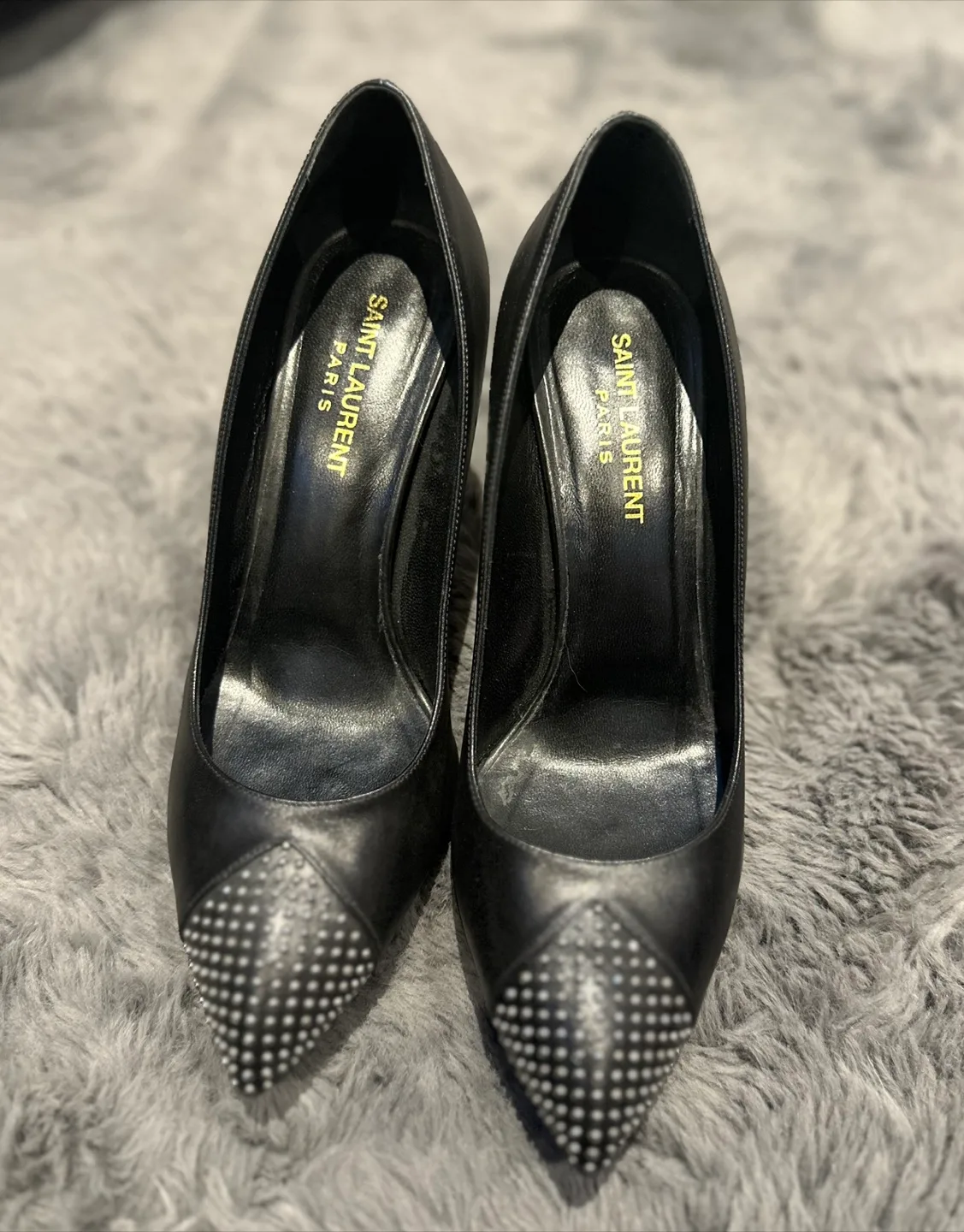 Yves Saint Laurent Black Leather Heels thumbnail