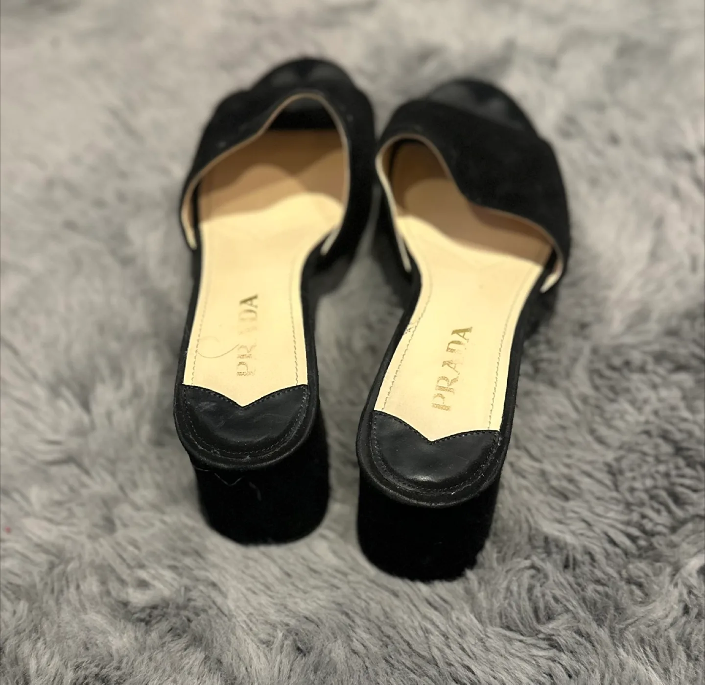Prada Black Suede Platform Sandals image indicator(4)