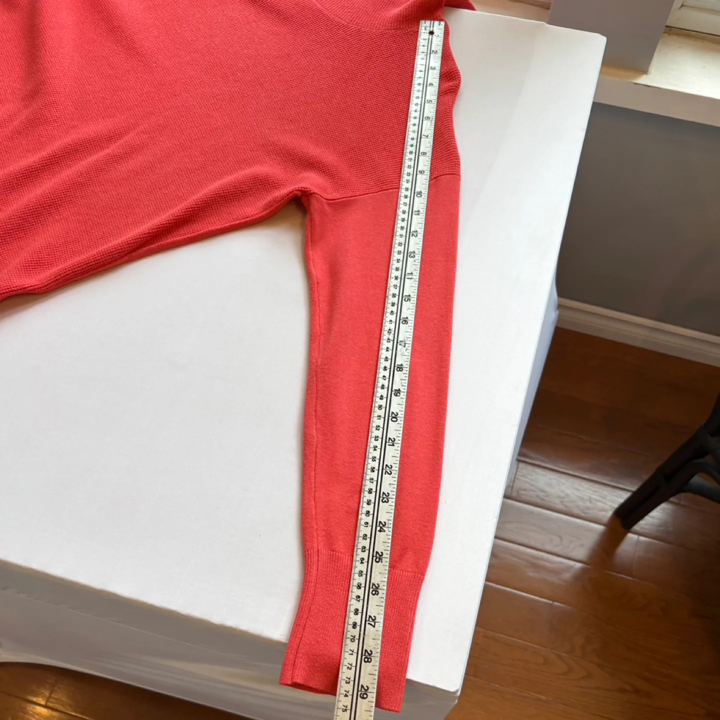 Jones New York Coral Waffle Knit Cowl Neck Drop Shoulder Sweater image indicator(9)