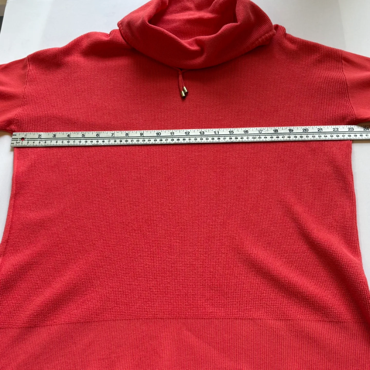 Jones New York Coral Waffle Knit Cowl Neck Drop Shoulder Sweater image indicator(7)