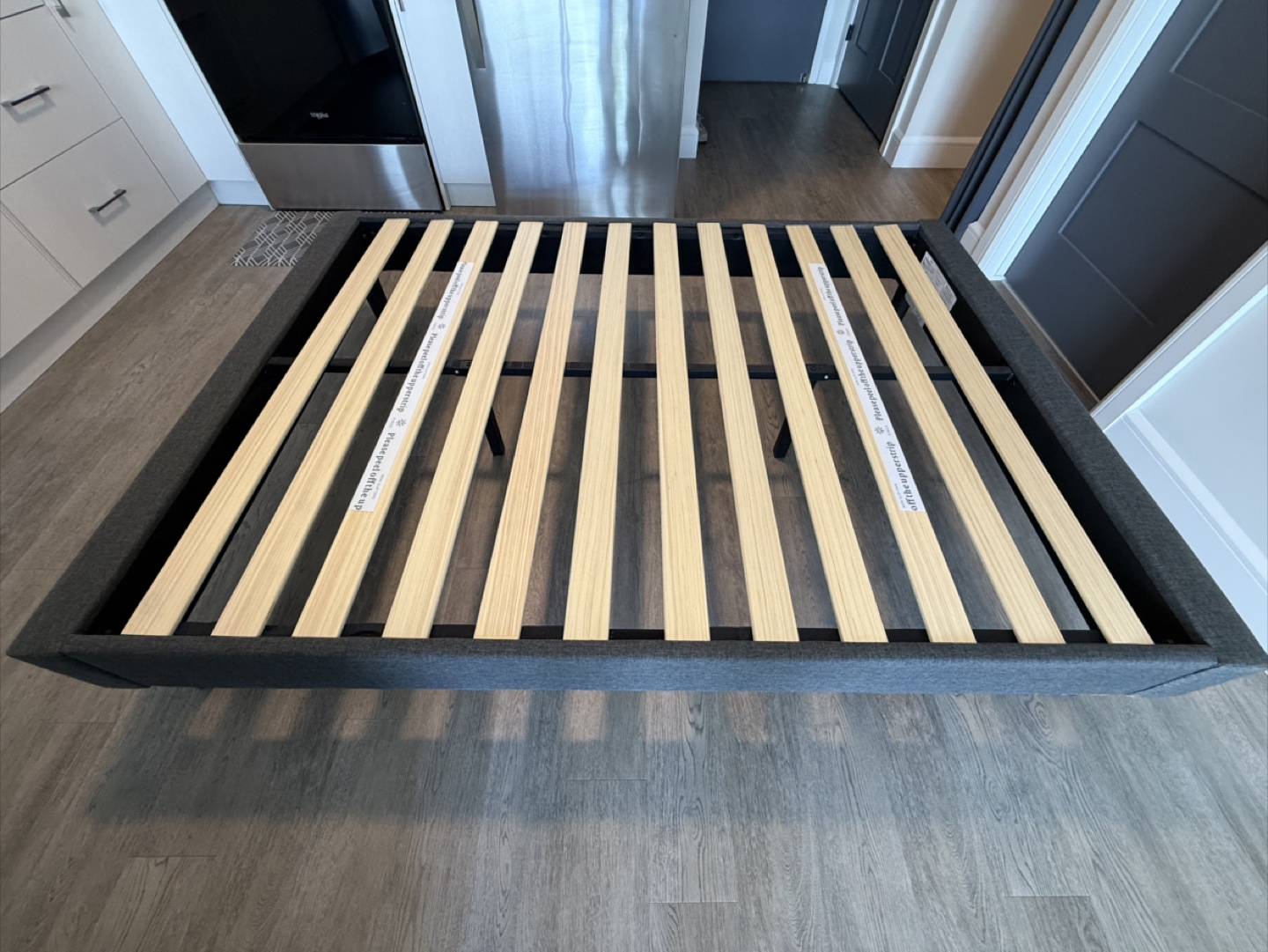 Double (Full) Size Upholstered Platform Bed Frame - photo 2
