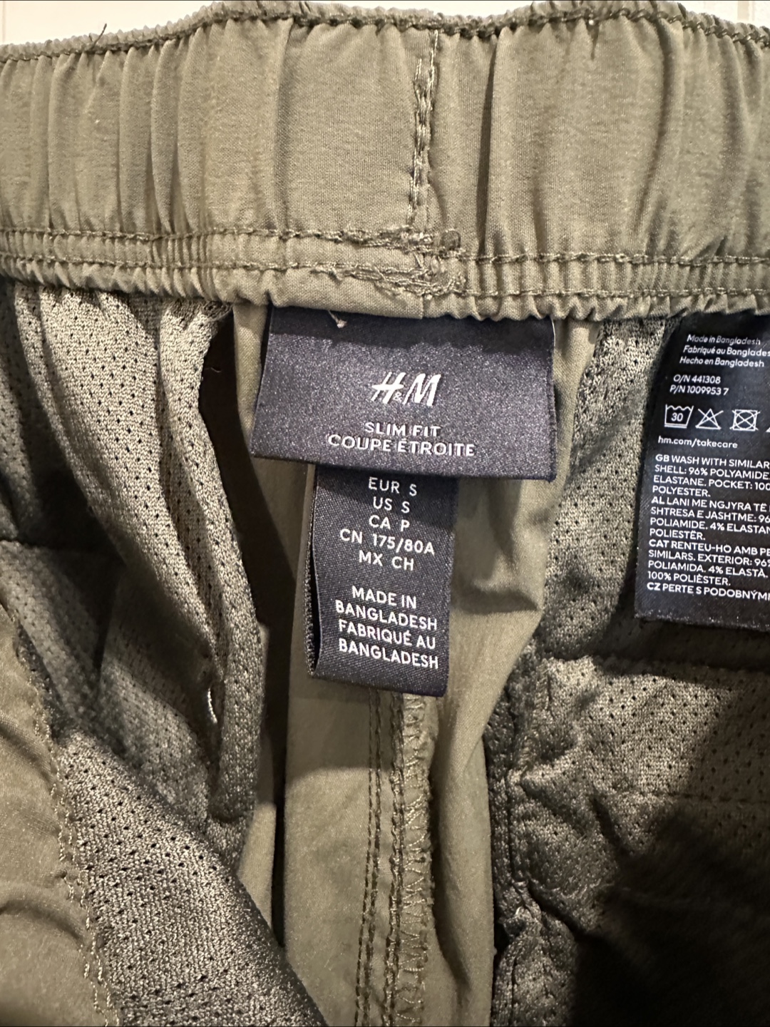 Men’s Olive Green Slim Fit Joggers – Size Small - photo 3