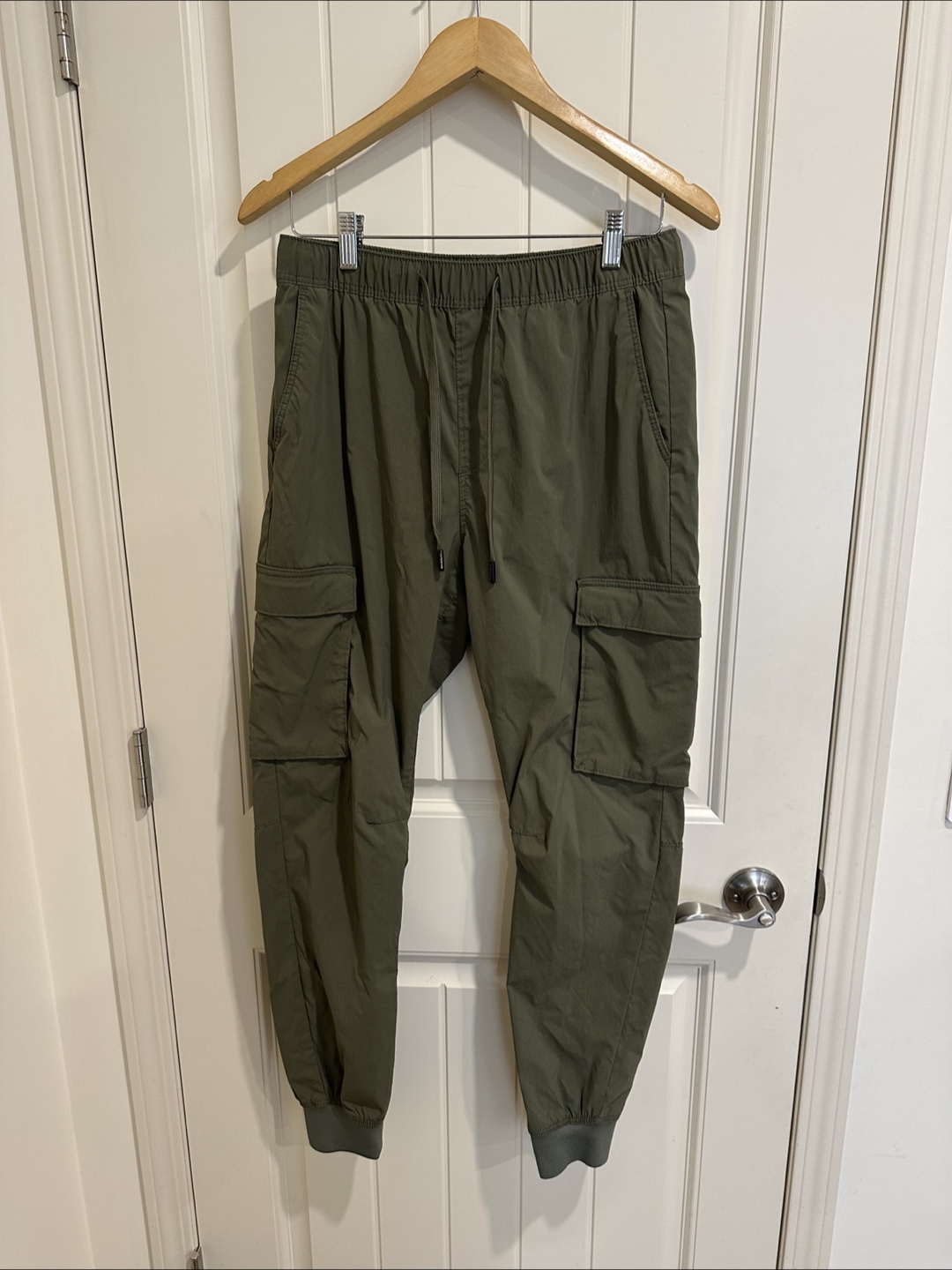 Men’s Olive Green Slim Fit Joggers – Size Small