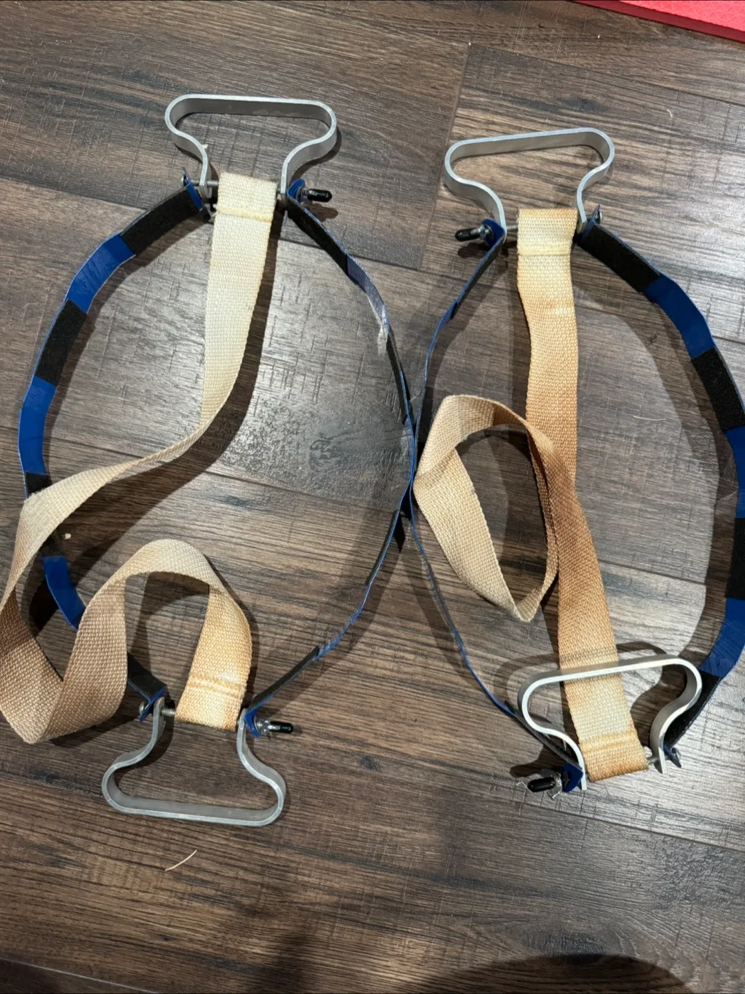 Pair of vintage carboy carrying straps