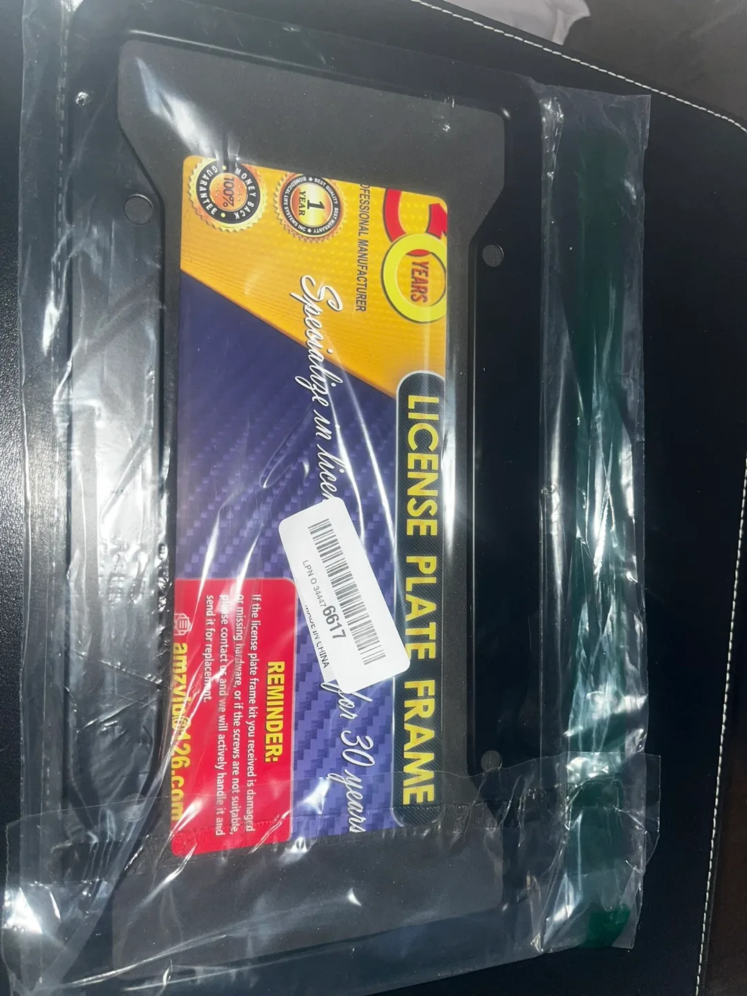 Brand New Black License Plate Frame image indicator(6)