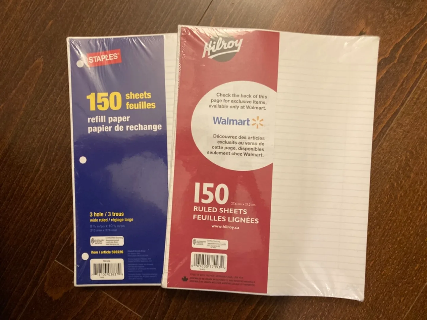 #freecycle Two Packs of Refill Paper - Staples & Hilroy thumbnail