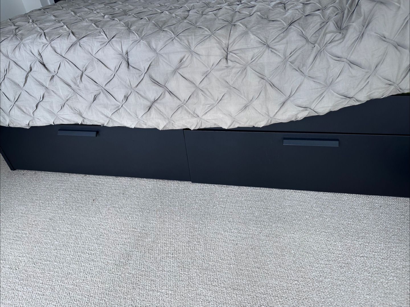 IKEA BRIMNES Black-Brown Queen Bed Frame with Storage - photo 4
