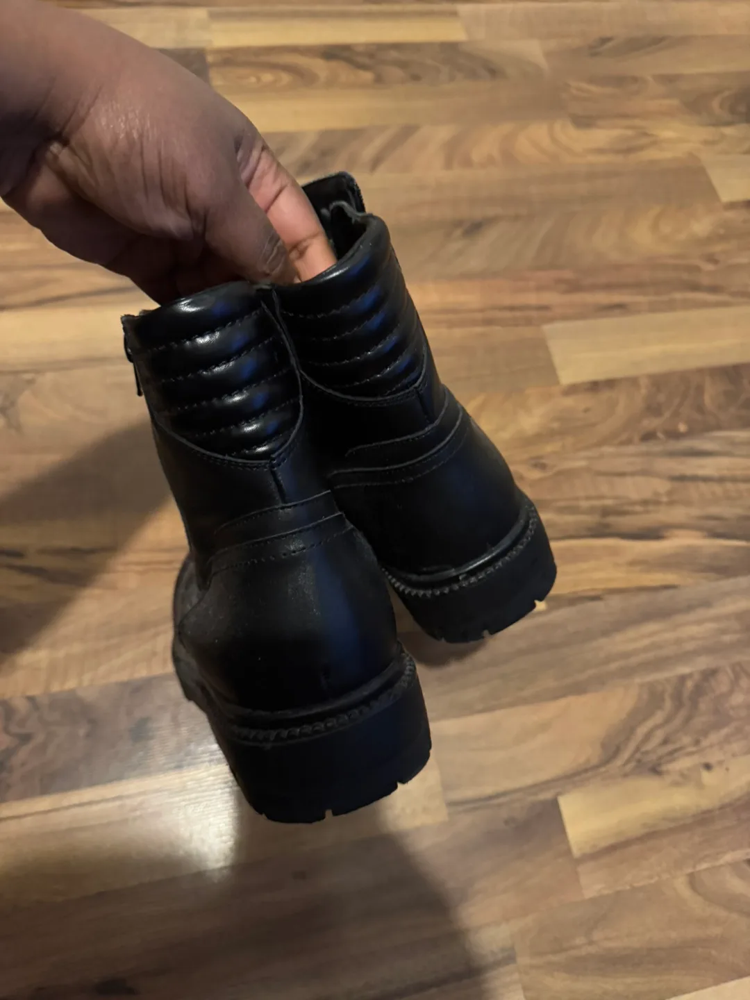 Black Leather Ankle Boots image indicator(4)