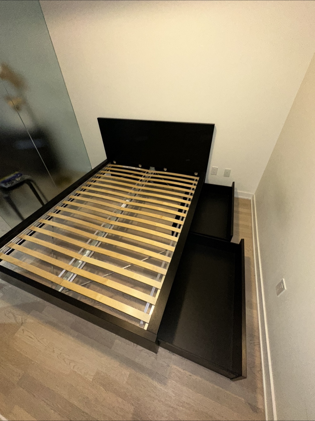 IKEA Queen Bed Frame with 2 Drawers - photo 4