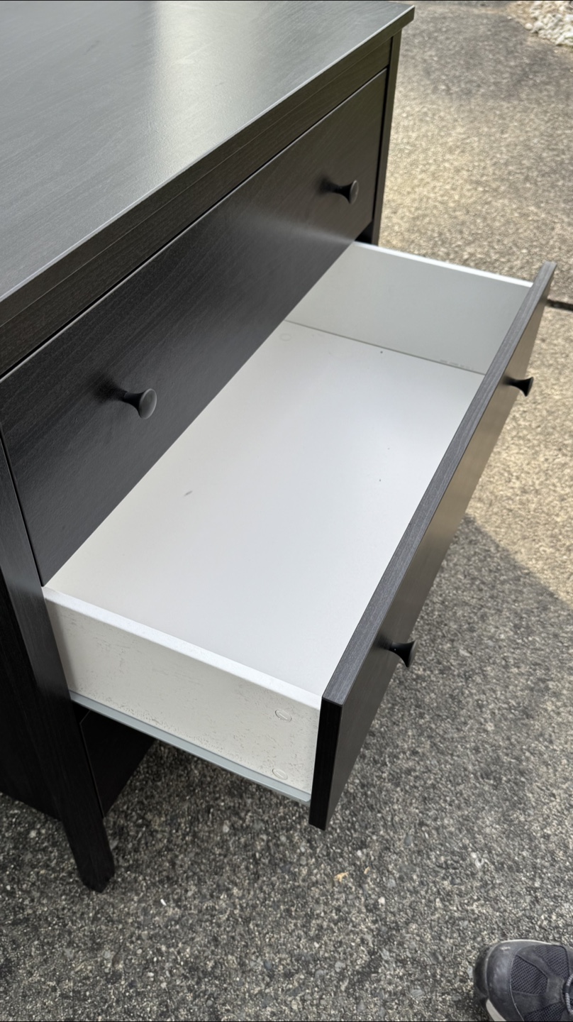 IKEA MALM 3-Drawer Chest - Black-Brown - photo 5