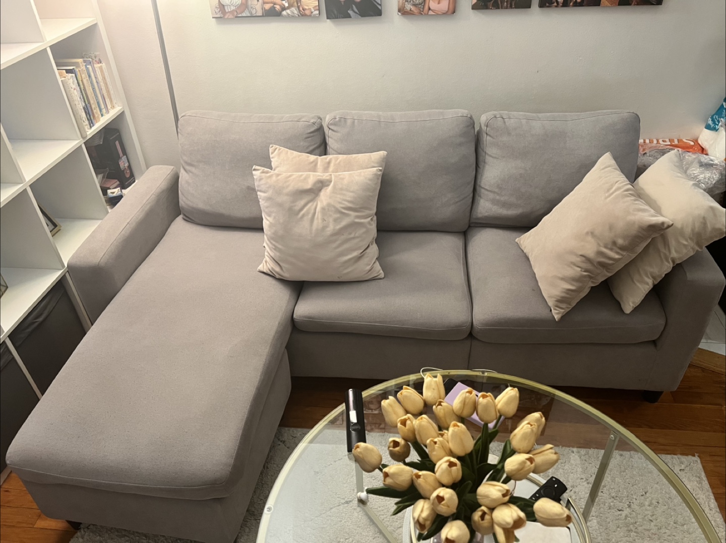 Grey Sectional Sofa with Chaise Lounge