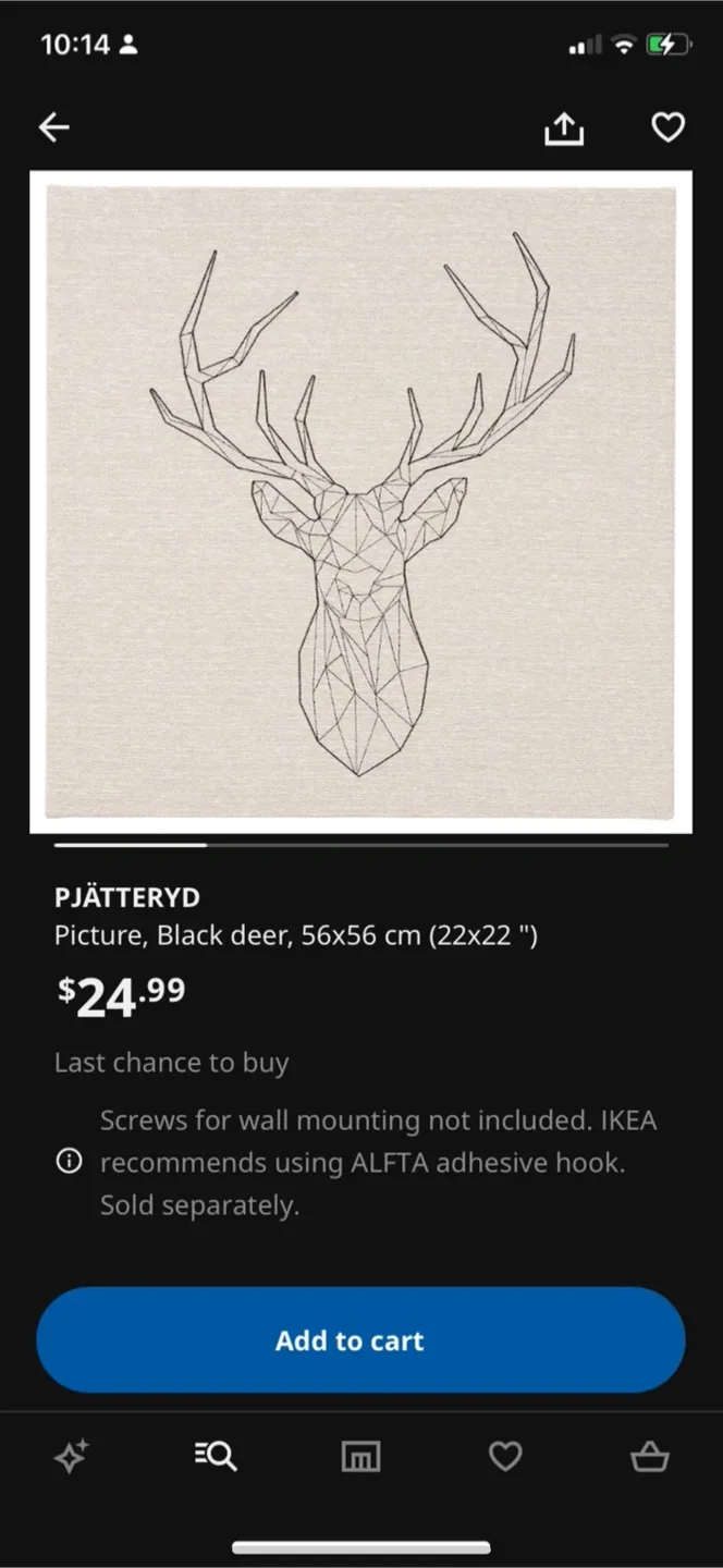 Pair of Geometric Deer Wall Art image indicator(3)