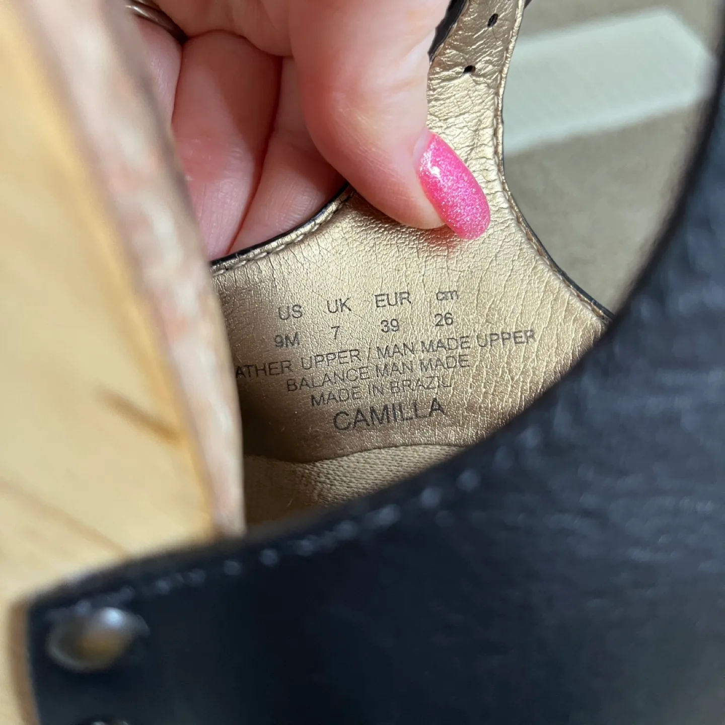 Sam Edelman Black Leather Studded Wedge Sandals image indicator(7)