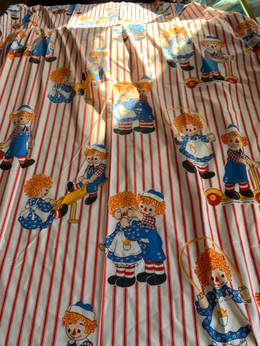 Vintage Raggedy Ann & Andy Twin Flat Sheet thumbnail