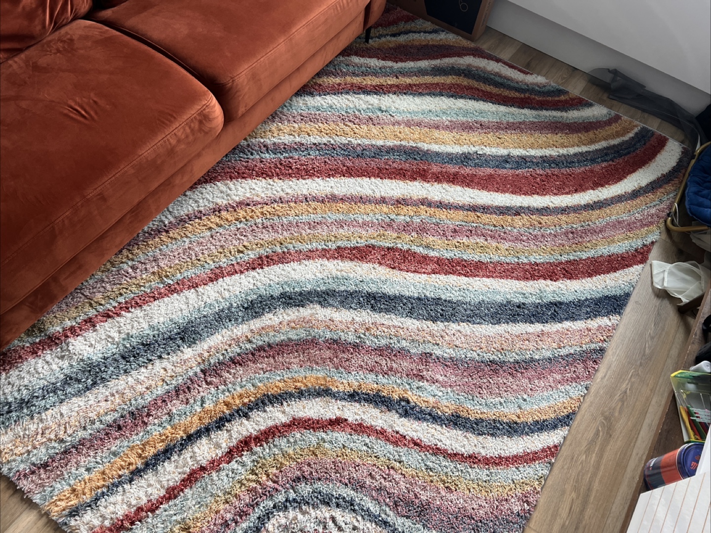 multicolored shag rug carpet - photo 3