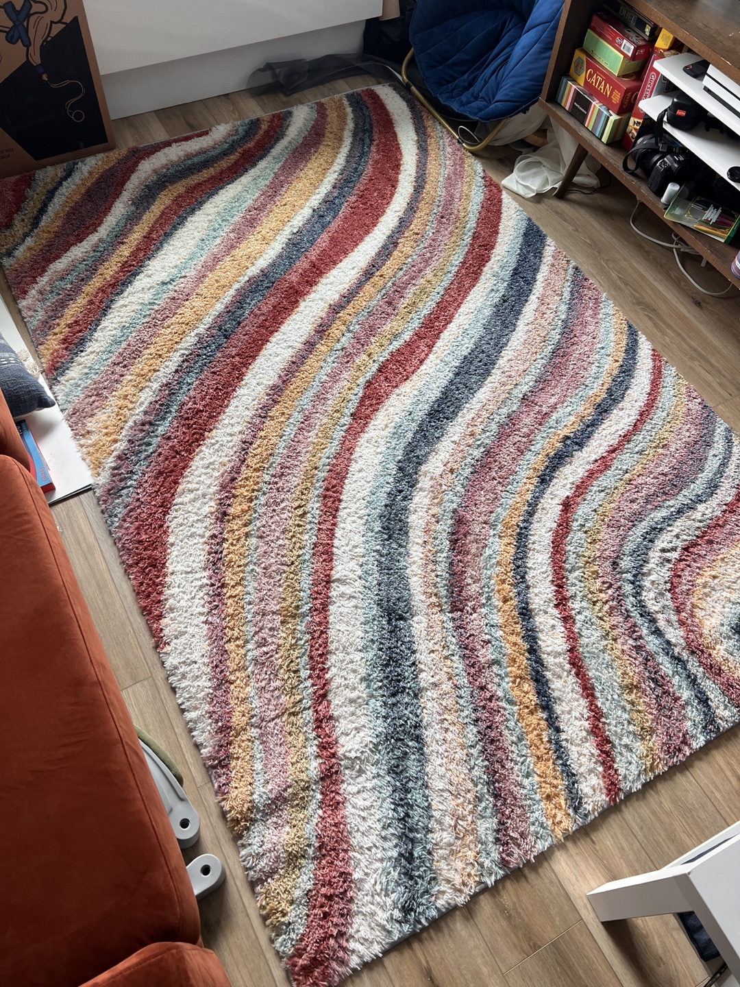 multicolored shag rug carpet