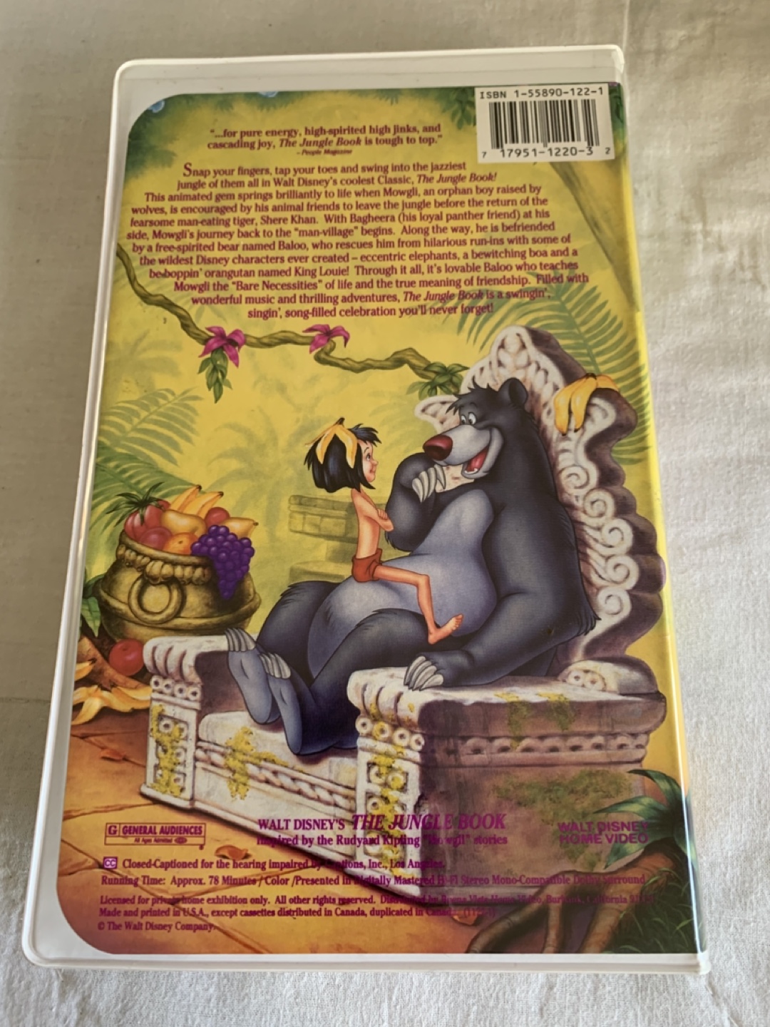 Walt Disney's The Jungle Book VHS Classic Movie - photo 2