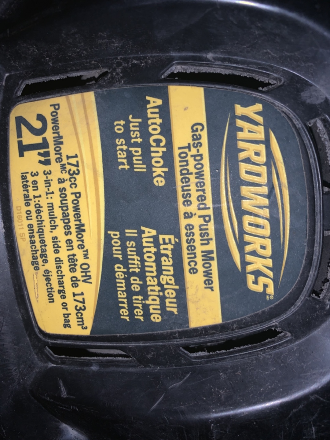 Yardworks 21" Gas Powered Push Mower - photo 3