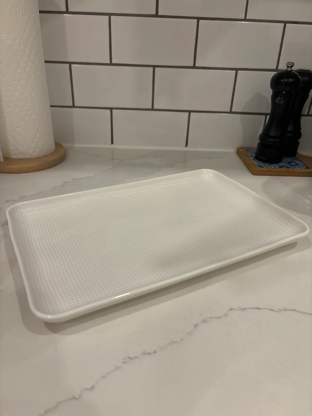 White Rectangular Serving Tray / plate thumbnail