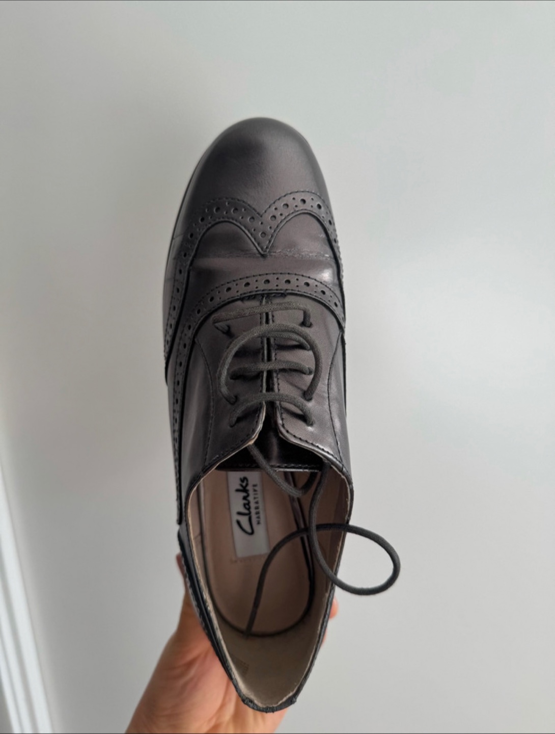Clarks Women's Metallic Grey Leather Brogue Oxfords - photo 2