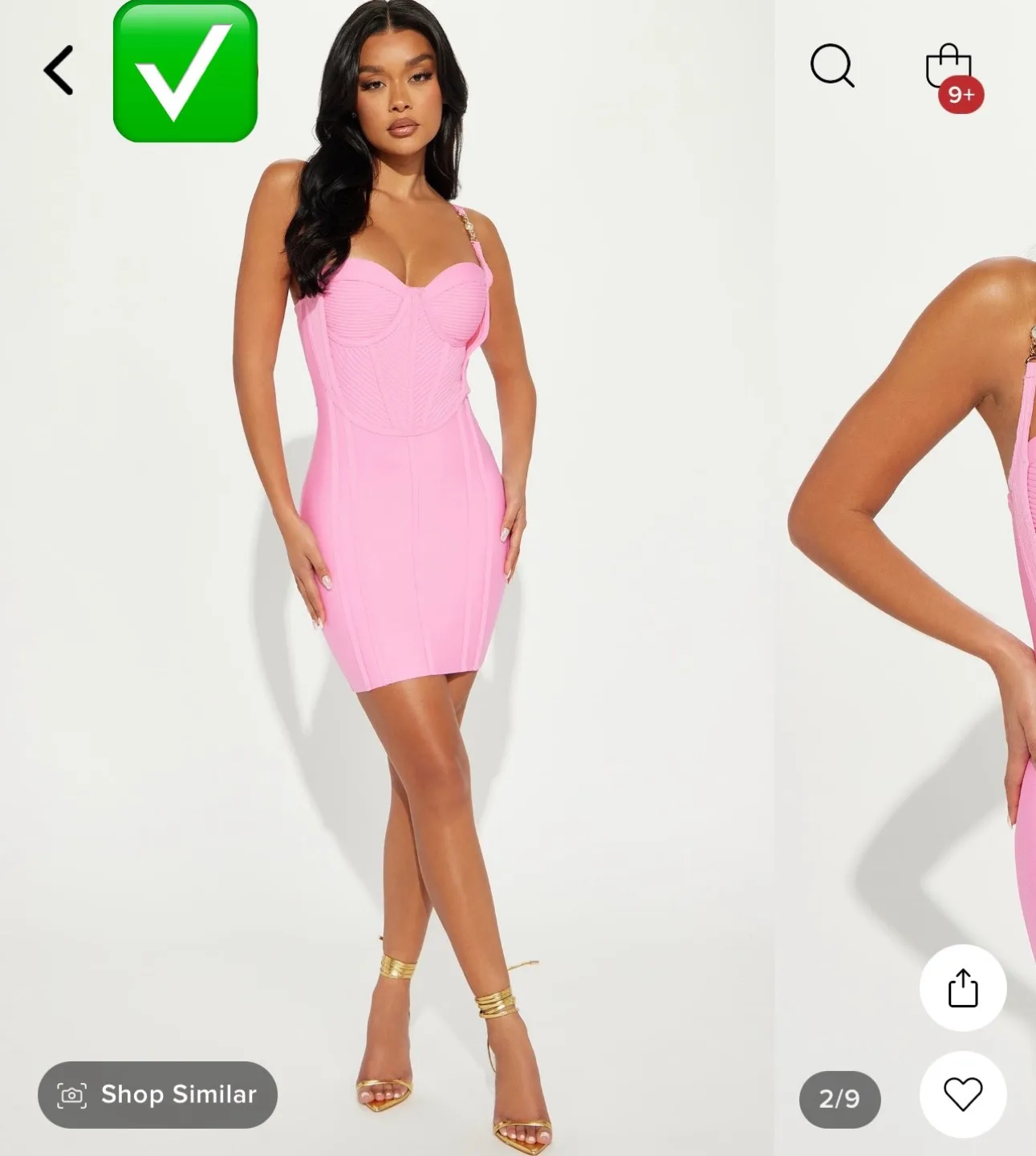 Pink Bandage Mini Dress thumbnail