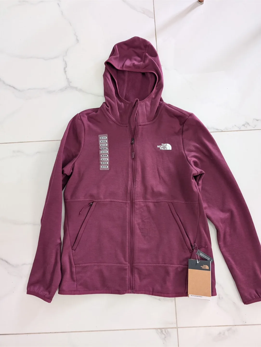 The North Face Women's Burgundy Hoodie Size Medium thumbnail