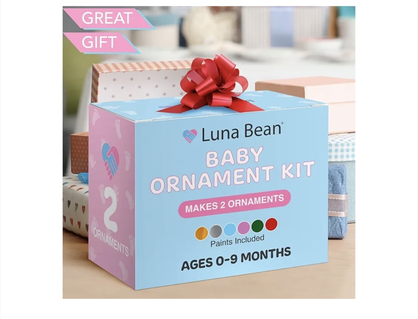 Luna Bean Baby Ornament Kit - Makes 2 Ornaments