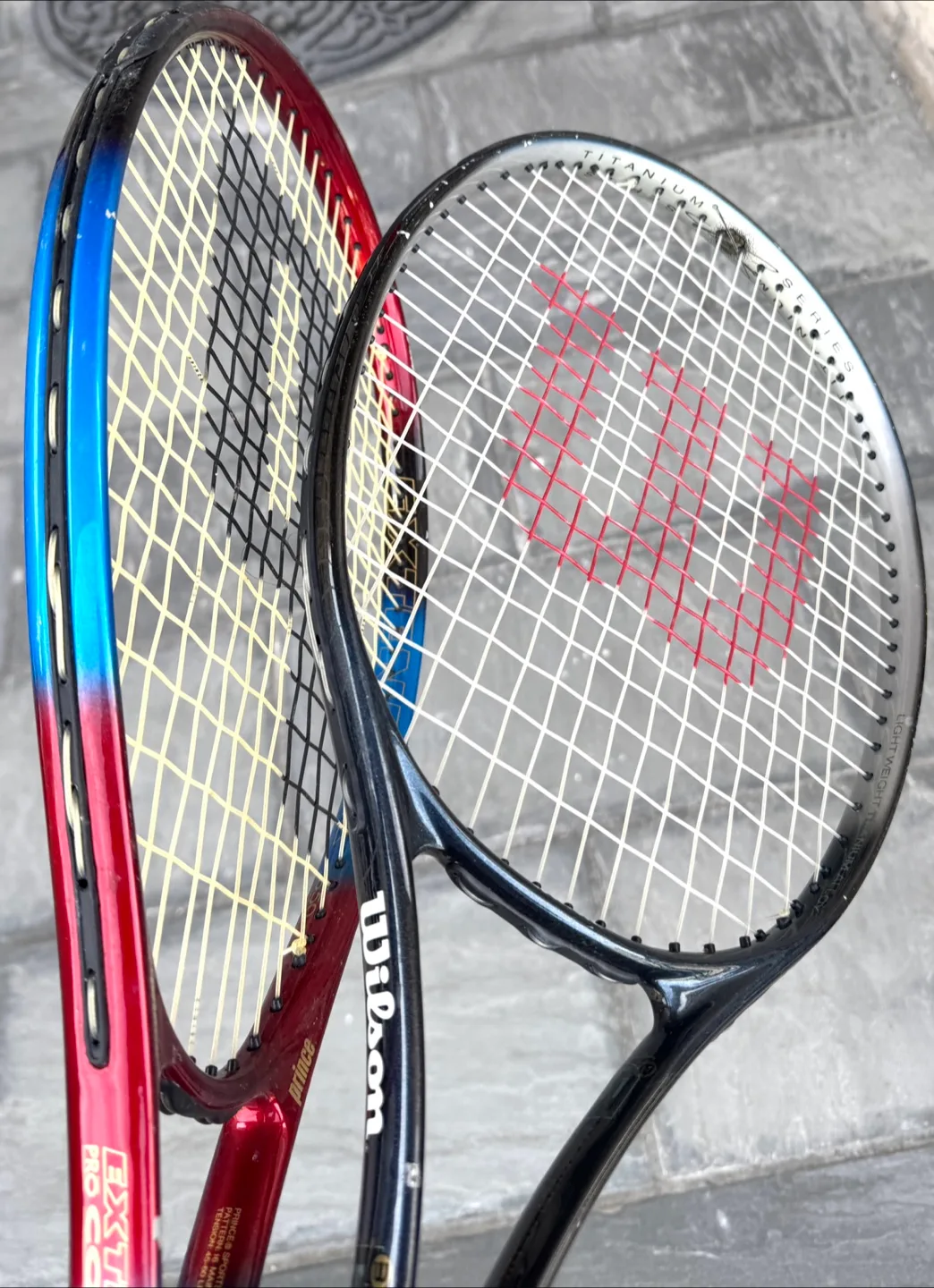 Pair of Vintage Tennis Racquets - Wilson & Prince thumbnail