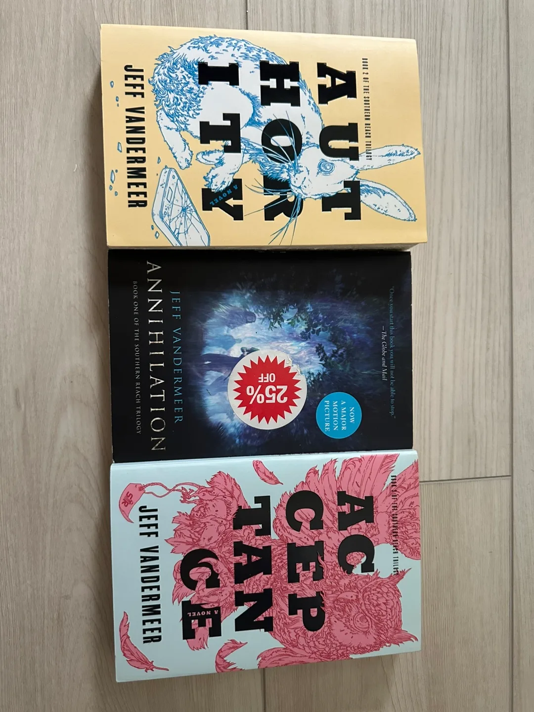 Jeff VanderMeer Southern Reach Trilogy Paperback Books thumbnail