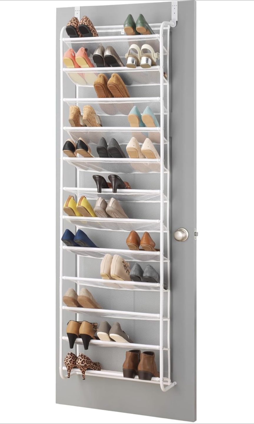 Over-the-Door Shoe Organizer - White