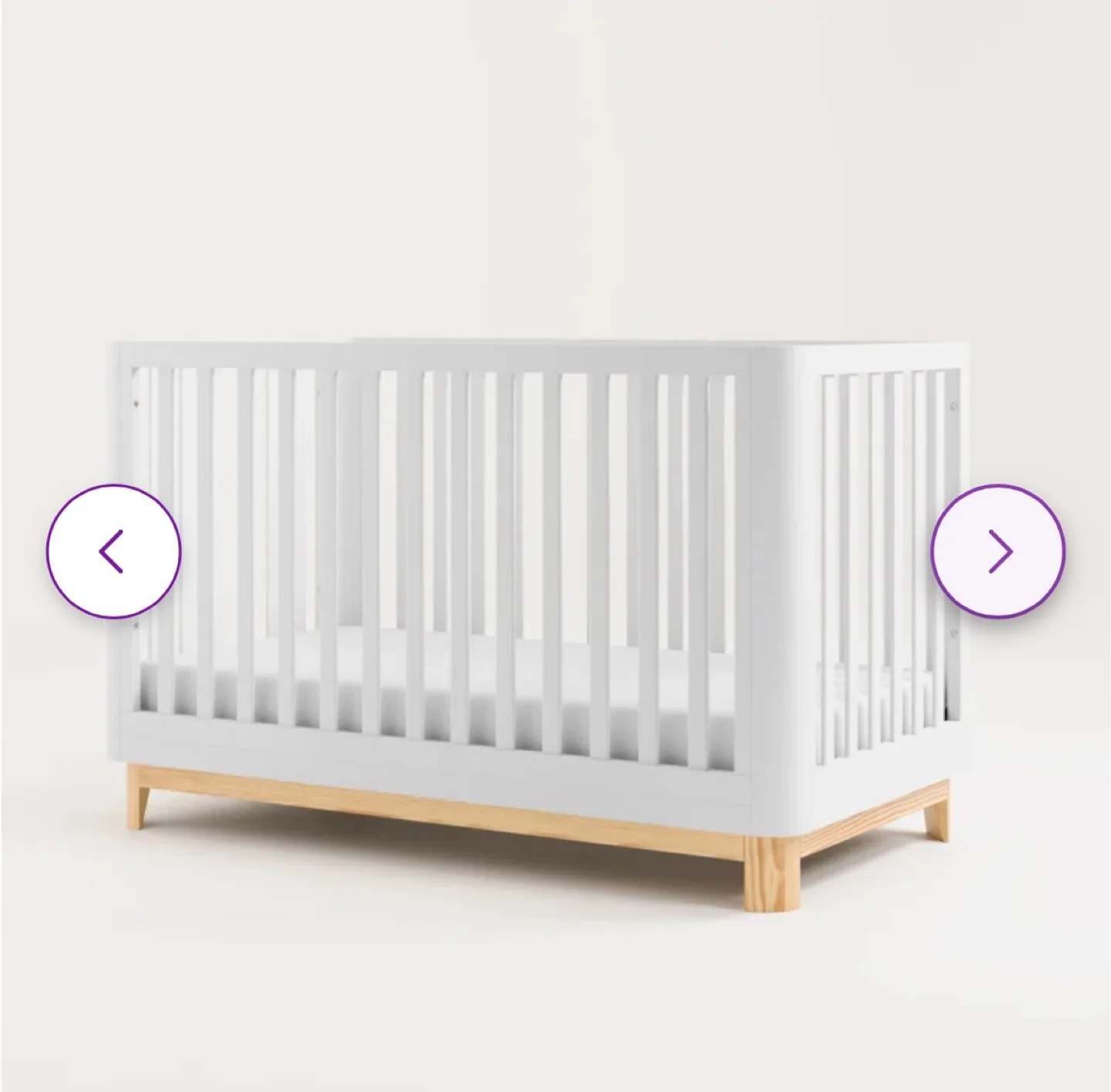 Brand new convertible baby Crib - White thumbnail