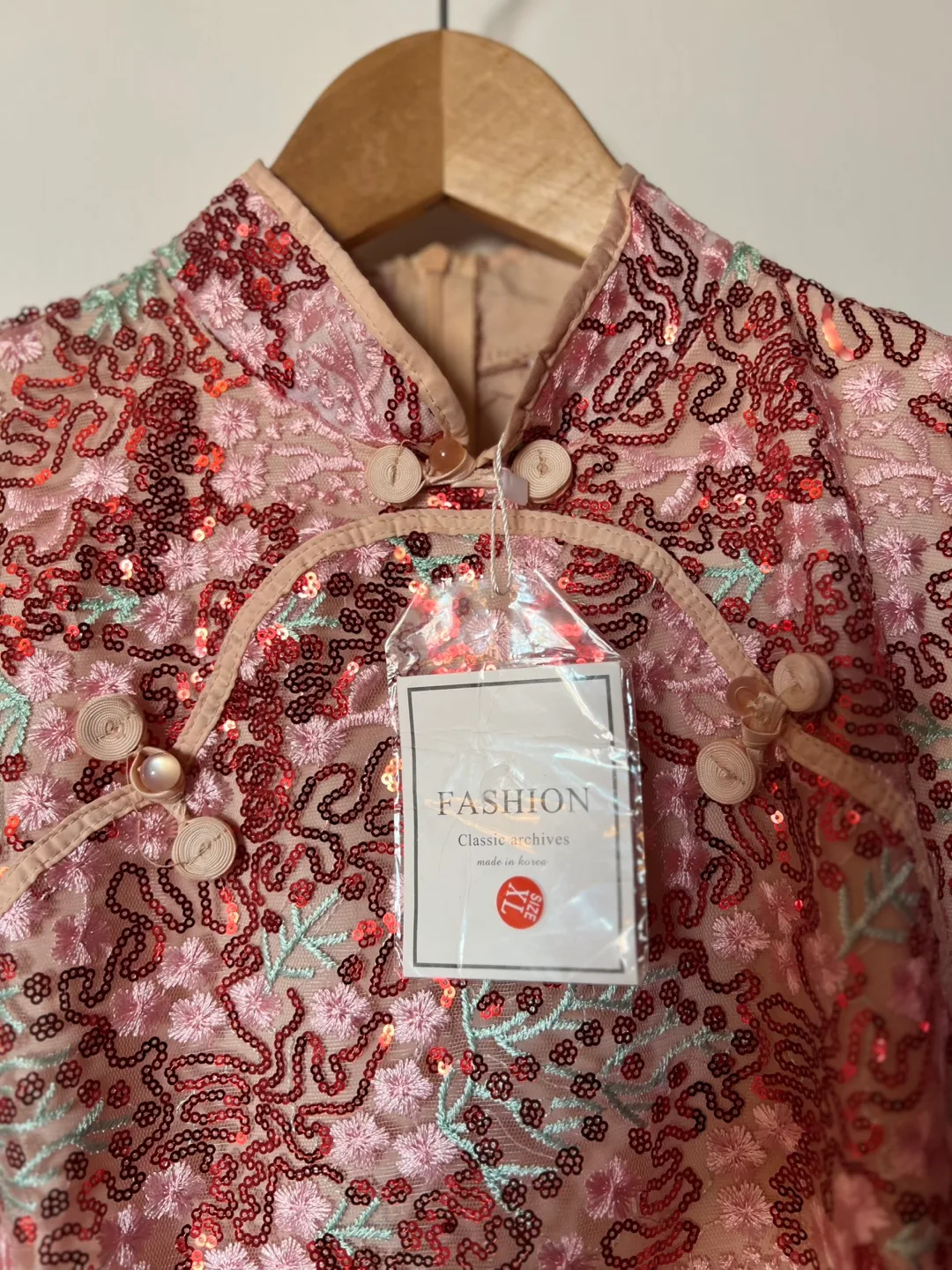 Sequin Embroidered Cheongsam Dress thumbnail