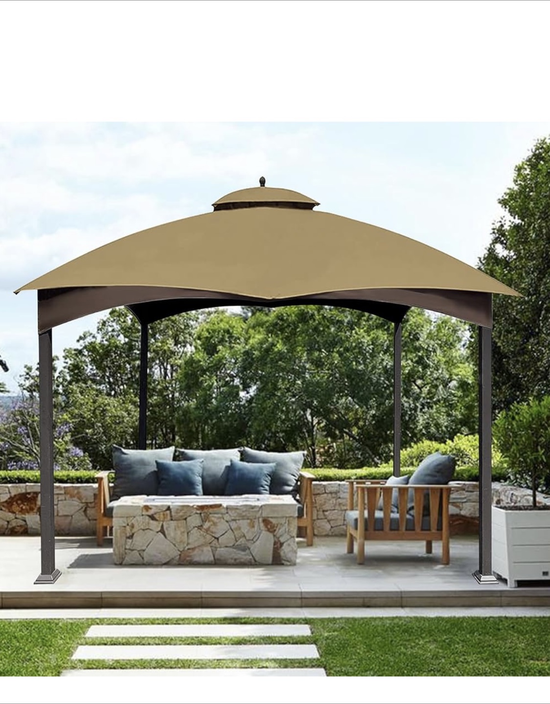Lowe's Allen Roth 10x12 Gazebo Canopy Top Replacement - photo 3