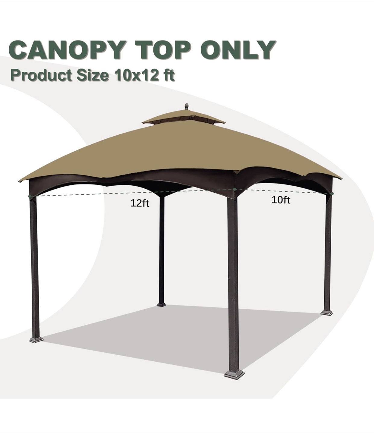 Lowe's Allen Roth 10x12 Gazebo Canopy Top Replacement - photo 2