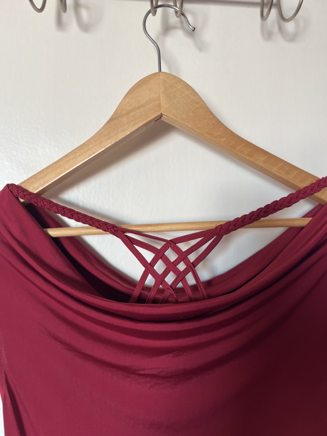 Cynthia Rowley Burgundy Cowl Neck Sleeveless Top, Size M - photo 4